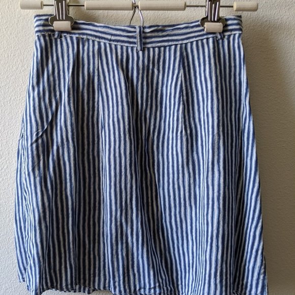 Striped Button Up Mini Skirt - Picture 5 of 5
